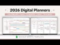 2026 Digital Annual Planner Monthly Weekly Daily Planner - Google Sheets Spreadsheet Template