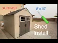 Suncast Shed install 8x10 Step by Step BMS 8100