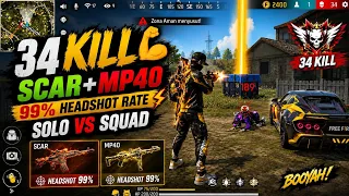 34 Kill 💪 AWM+AWM 99%Headshot Rate ⚡| Solo Vs Squad 🪂[ Full Gameplay ]