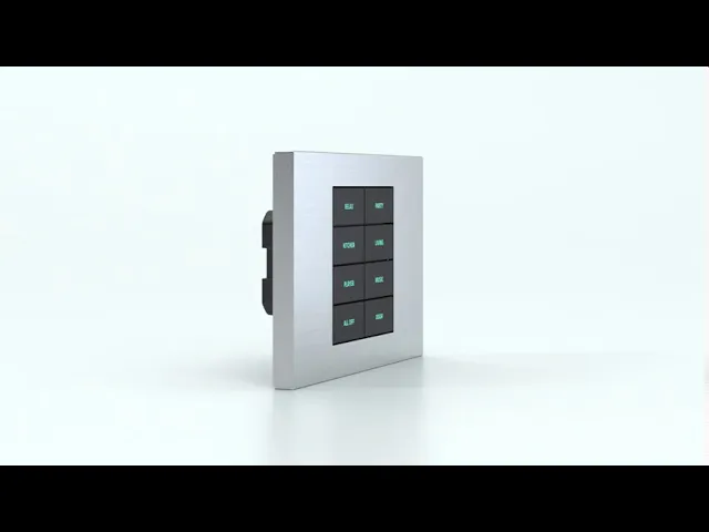 Пулт за управление с 8 бутона KNX 60х60 20venti EKINEX, EK-E2E-TP-8 с изчистен дизайн и интуитивно управление.