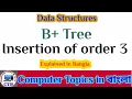 b Tree b tree Insertion of order 3