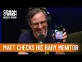 Matt Gourley Checks His Baby Monitor From The Studio Conan O Brien Needs a Friend