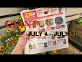 GIANT Food Store Digital Coupon Shopping July 4 - July 10 Cheap Food Choice Points 3 Day Sale