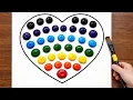 Simple Heart Acrylic Painting on Canvas Step by Step Satisfying Art ASMR