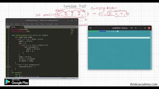 Selection Sort iteration by iteration explanation using c implementation
