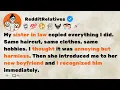 FULL STORY My sister in law copied everything I did Then she introduced me to her new boyfriend