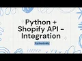 Upload Products to Shpify using Python and Shopify Rest API