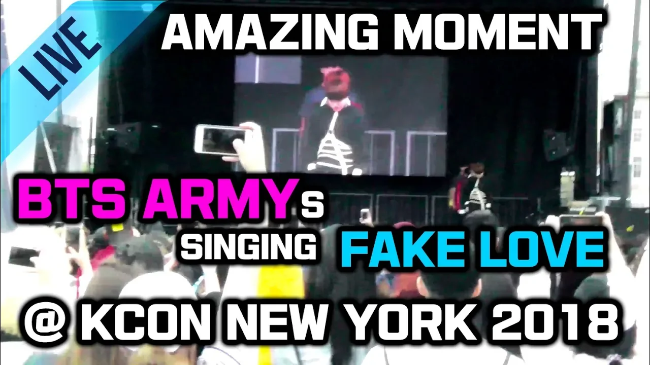 BTS ARMYs Sang Fake Love after Music Stops @KCON NY supporting a Cover Dance Team 관객 떼창 Fan Chant