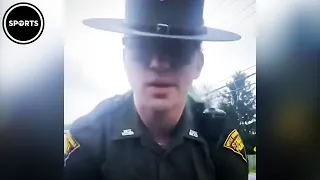 State Trooper Gets Called Out Flees The Scene Immediately