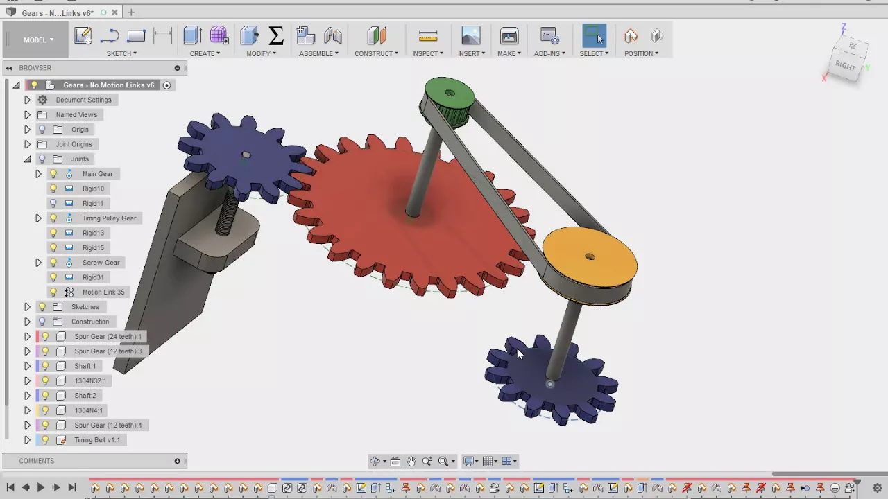 Motion Links between Joints in Autodesk Fusion 360