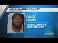Erroneously released Meck County inmate back in custody