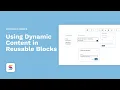 Stackable Using Dynamic Content in Reusable Blocks