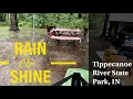 Camping Rain or Shine at Tippecanoe River State Park IN