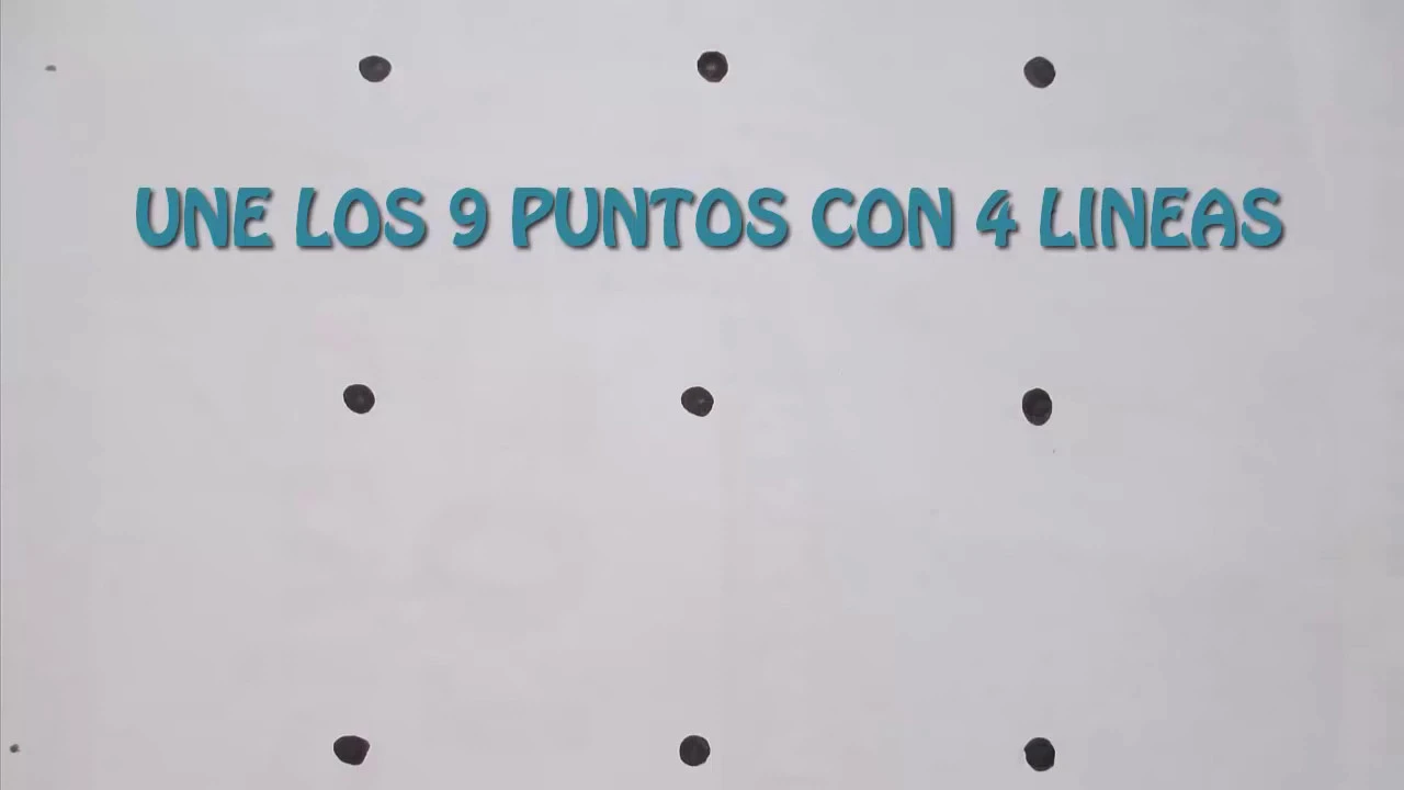 Conecta los 9 Puntos Con 4 Lineas│RETOS Conecta los 9 Puntos Con 4 Lineas│RETOS