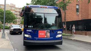 Riverbank Park Bound 2022 New Flyer XDE40 Xcelsior 9460 M11 Bus From Greenwich St To 145th St