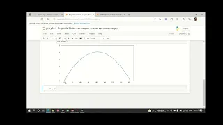 Python application projectile Motion using python Visualisation of Projectile Motion using python