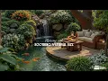 Lagu Soothing Waterfall Jazz For Sleep | Garden Jazz Flow With Nature Sounds, Birdsong To Relieve Stre...