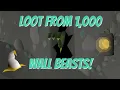 Loot from 1 000 Wall Beasts OSRS