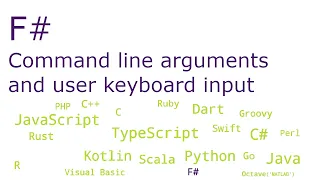 F - Command line arguments and user keyboard input