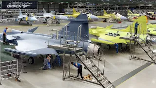 Inside Massive Swedish Factory Producing Super Advanced Combat Aircraft