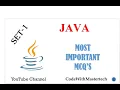 Java MCQ Questions Answers SET-1 codewithmastertech 9720773406