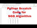 Attack Classification SGD Scratch Python Code Stochastic Gradient Descent Scratch Python Code