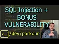 SQL Injection What is it and how do you fix it Plus BONUS VULNERABILITY