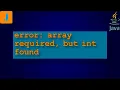 error array required but int found
