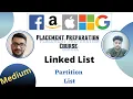 Partition List Linked List 11 Placement Preparation Series LeetCode 86 Medium