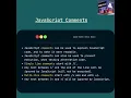 JavaScript Comments Explained Single-Line Multi-Line Comments
