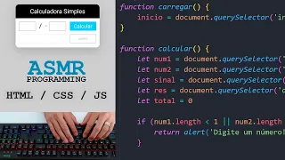 ASMR Programming - Simple Calculator in HTML CSS and JavaScript Sound Keyboard