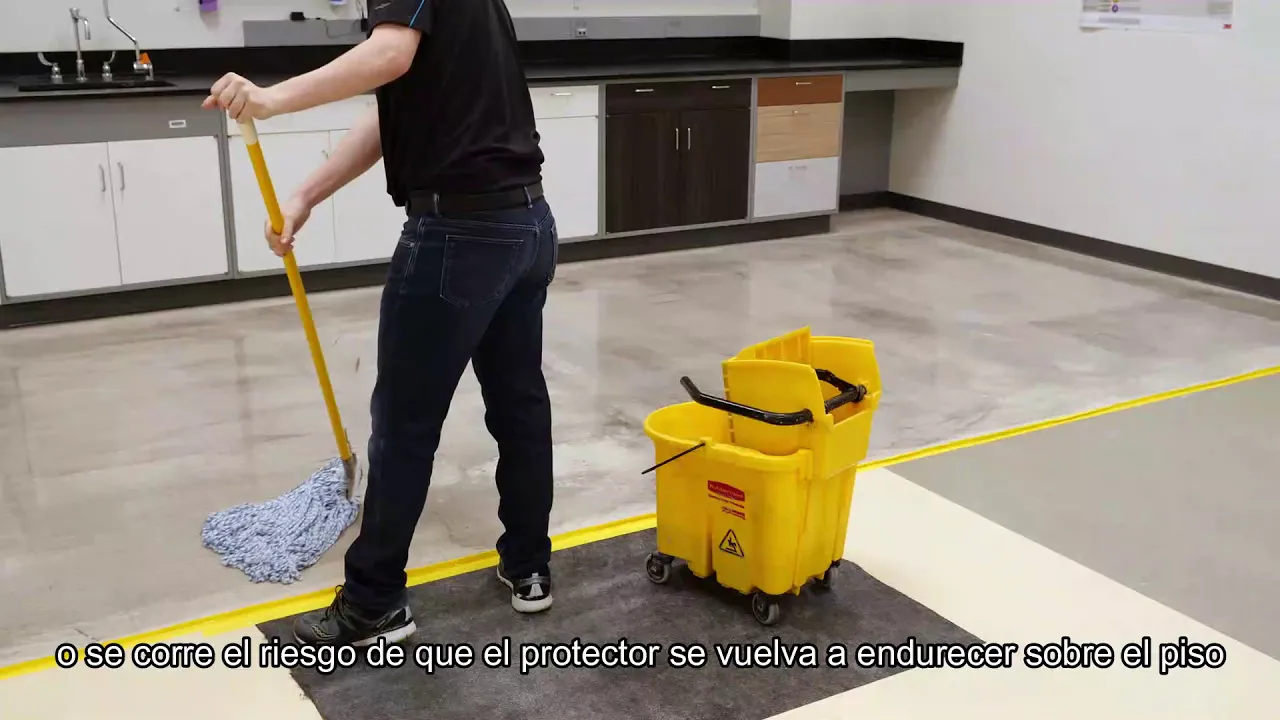 3M Resilient Floor Protector Application on VCT. 