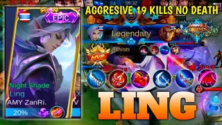 Download LING AGGRESIVE 19 KILLS NO DEATH MOBILE LEGENDS GAMEPLAY MP3