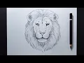 How To Draw a Lion s Face Step By Step Easy Drawing Tutorial