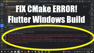 Fix CMake Error in Flutter Windows Build CMakeCache txt Directory Mismatch Solution