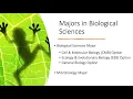 Biological Sciences Major Overview