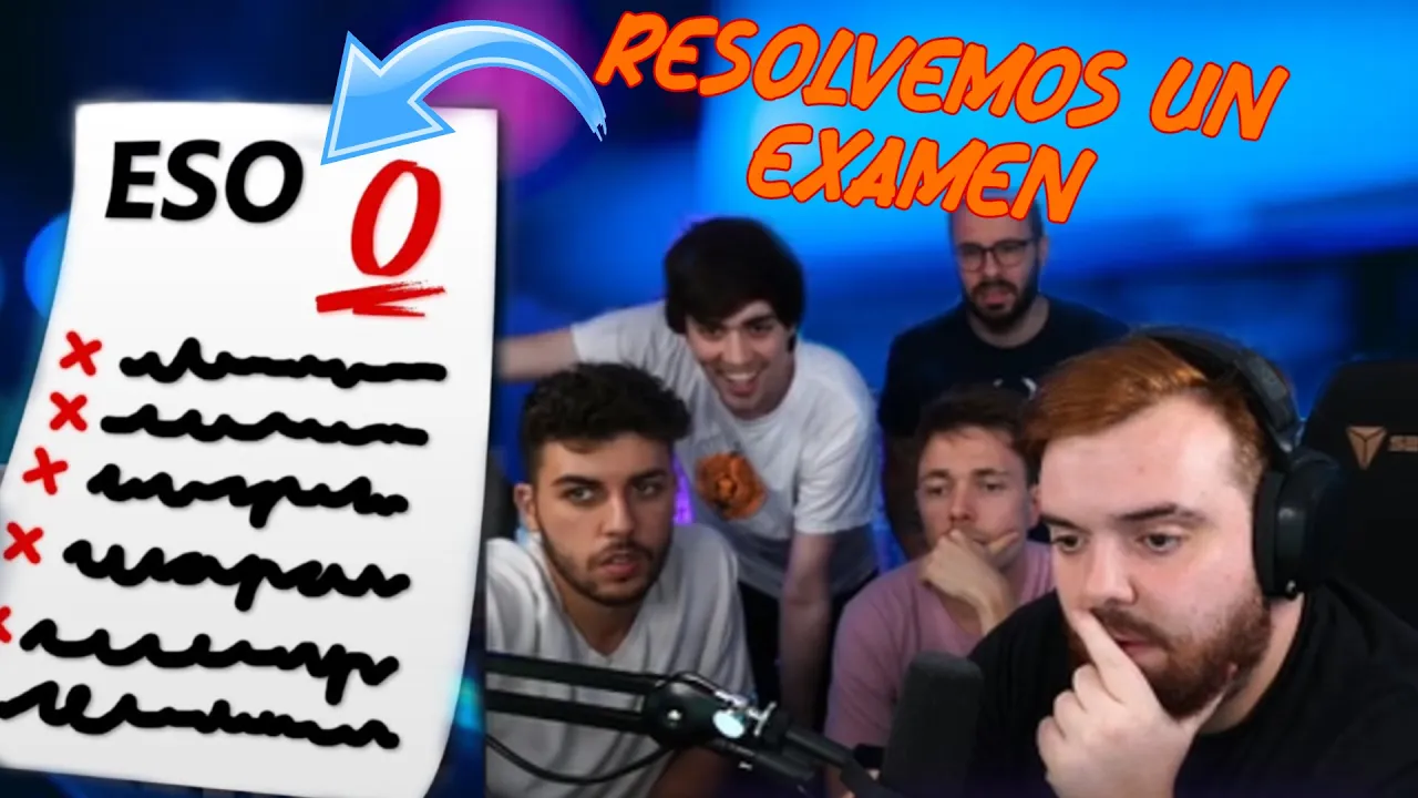 IBAI, ANDER, REVEN,BARBEQ Y WERLYB HACEN UN EXAMEN DE LA ESO - *REVEN SE CAE*