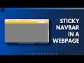 How to Add Sticky Navbar in a Website Bootstrap Navbar codeeayan