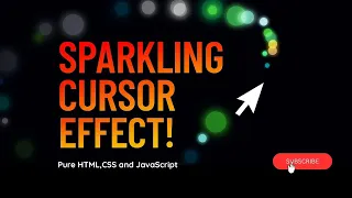 Create a Magical Sparkling Cursor Trail with HTML CSS JavaScript Cursor Animation Tutorial