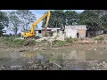 Lagu Bongkar Bangunan Bantaran ‼️ Excavator Robohkan Beton PengHalang Jalur Tanggul #dedimulyadi #kdm