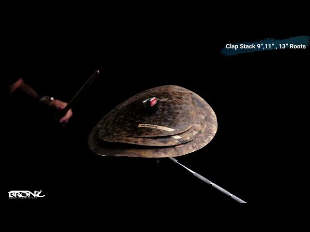 Clap Stack Bronz Cymbals Roots Clap Trio de Pratos 9
