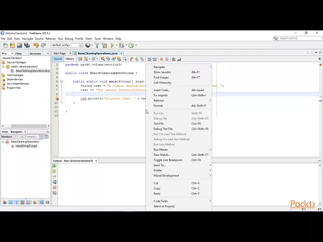 Getting Started Natural Lang Processing in Java : Performing Basic Cleaning Operatn | packtpub.com