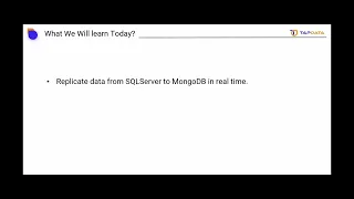 Real Time Data Synchronization Between SQLServer to MongoDb Tapdata Data Synchronization