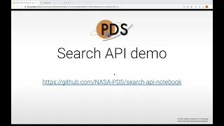 Accessing Planetary Science Data Using the PDS Search API and Jupyter Notebooks OSIRIS-REx OVIRS
