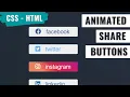 HTML CSS Animated Social Media Share Buttons