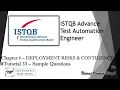ISTQB Test Automation Engineer Sample Questions on Chapter 4 ISTQB Sample Questions