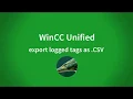 WinCC Unified V16 export logged tags as a daily CSV report last 24 hours