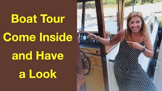 Boat Tour on a 50′ Barge. Showing you our home !  Sailing Ocean Fox Ep 225