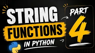 Learn Python String Functions in 4 minutes Part 4 Easy Best Tutorial