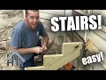 How to build stairs Install stringers and treads